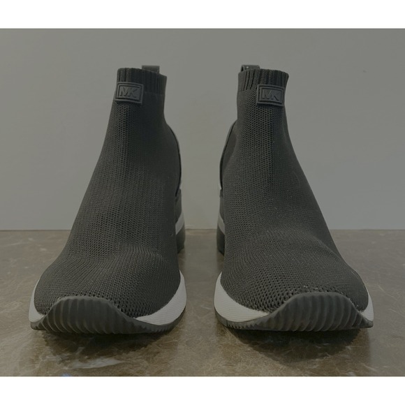 Michael Kors Womens Skyler Black Knit Stretch Wedge Bootie Travel Moonboot 7M - Picture 5 of 16